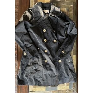 MICHAEL KORS Trench Coat Size M Black Gold‎